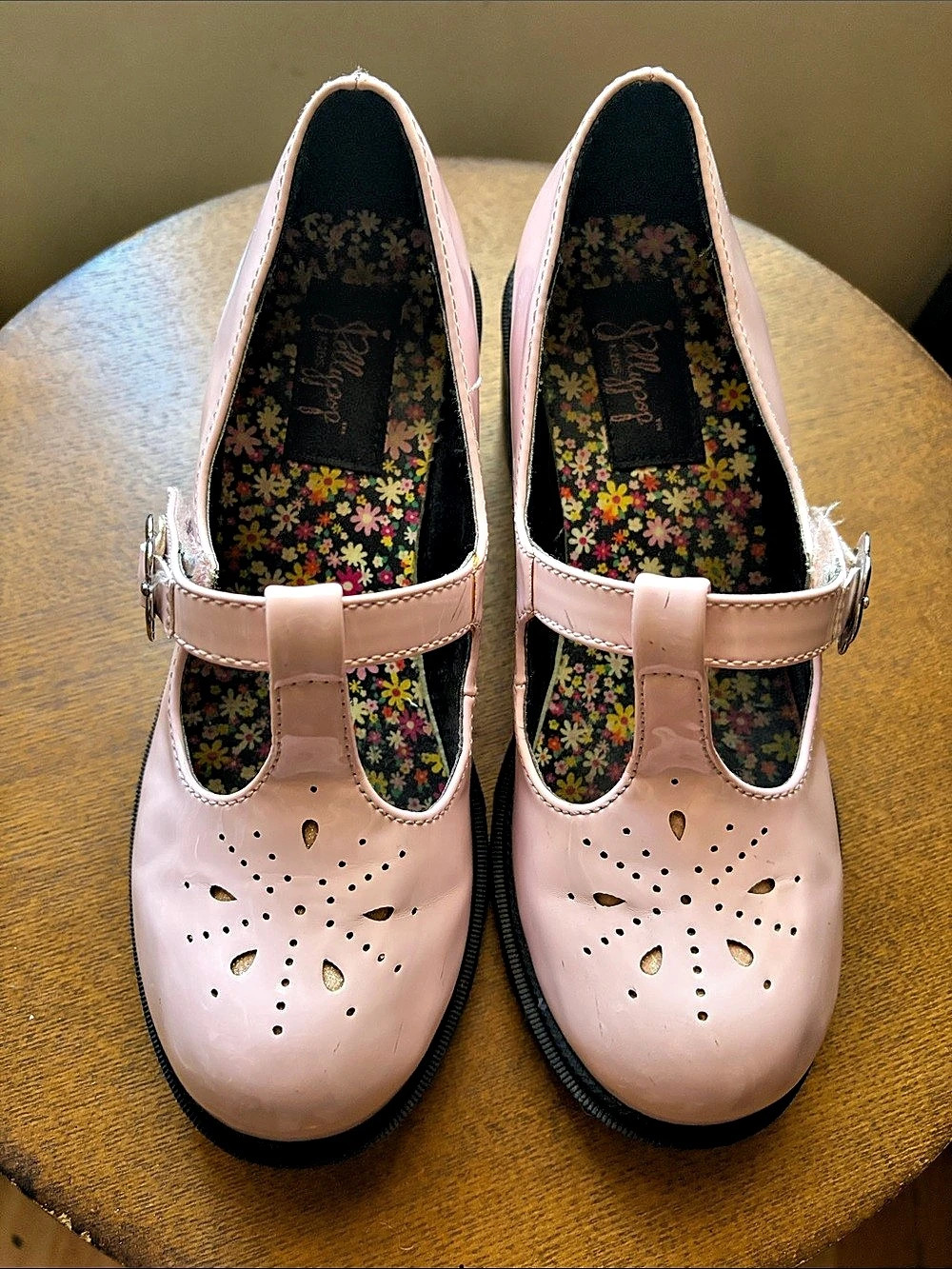 Lower East Side Pink Floral Mary Jane Platform Shoes